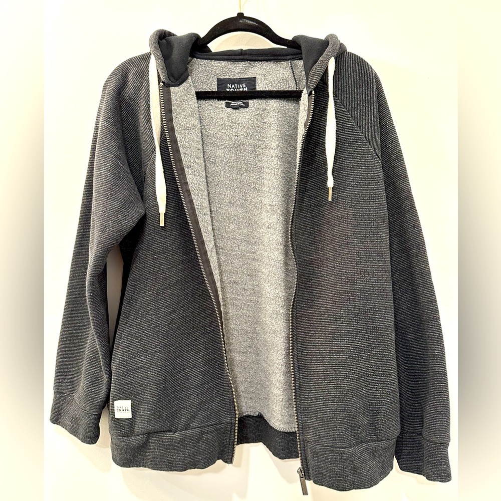 Native Youth gray hoodie, size large.